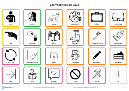 TLA support livre “Les vacances du Loup” (Simple)