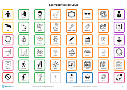 TLA support livre “Les vacances du Loup” (Avancé)