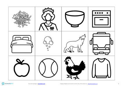 Coloriage Identification de voyelle