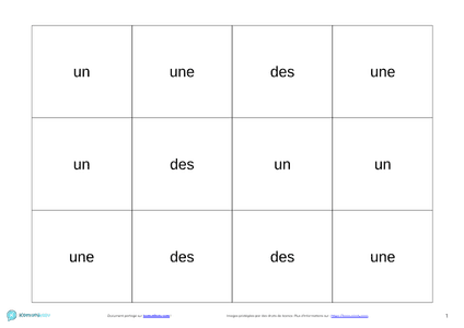 Associer déterminant + nom